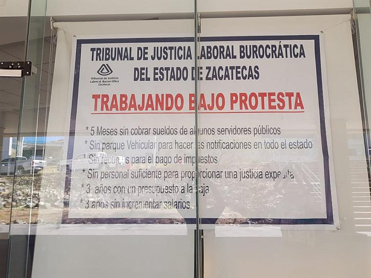 TRABAJA BAJO PROTESTA PERSONAL DEL TRIBUNAL LABORAL 