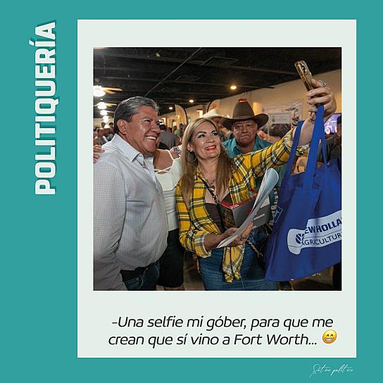 -Una selfie mi góber, para que me crean que sí vino a Fort Worth... 😁