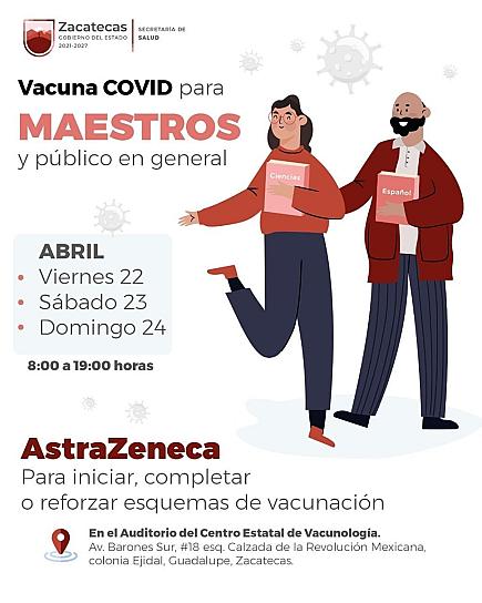  VACUNARÁN A PERSONAL DOCENTE ESTE FIN DE SEMANA