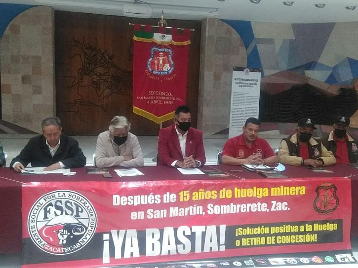 EXIGEN RESOLUCIÓN A 15 AÑOS DE HUELGA EN LA MINA SAN MARTÍN
