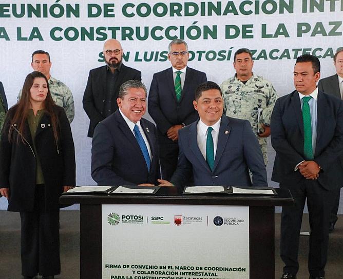 ACUERDAN ZACATECAS Y SAN LUIS POTOSÍ PACIFICACIÓN INTERESTATAL