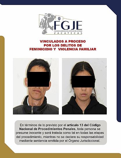 VINCULAN A PROCESO A PAREJA POR LA MUERTE DE LA NIÑA LUZMA