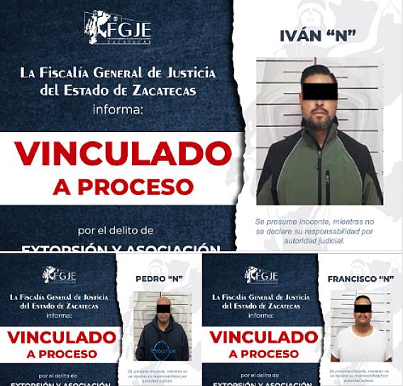 Vinculan a proceso a tres funcionarios por extorsión y asociación delictuosa