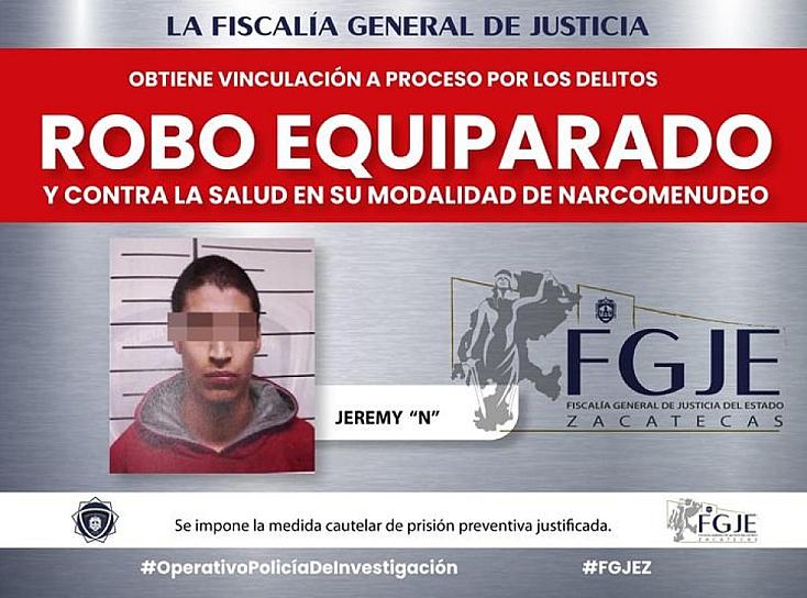VINCULAN A PROCESO A UN HOMBRE POR ROBO Y NARCOMENUDEO