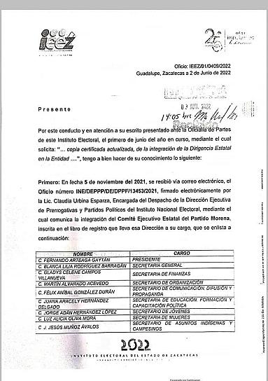 ACUSA EXDIPUTADO REGISTRO ILEGAL DE REPRESENTANTES DE MORENA