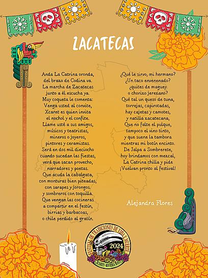 XCARET RINDE HOMENAJE A ZACATECAS CON CALAVERITA LITERARIA 