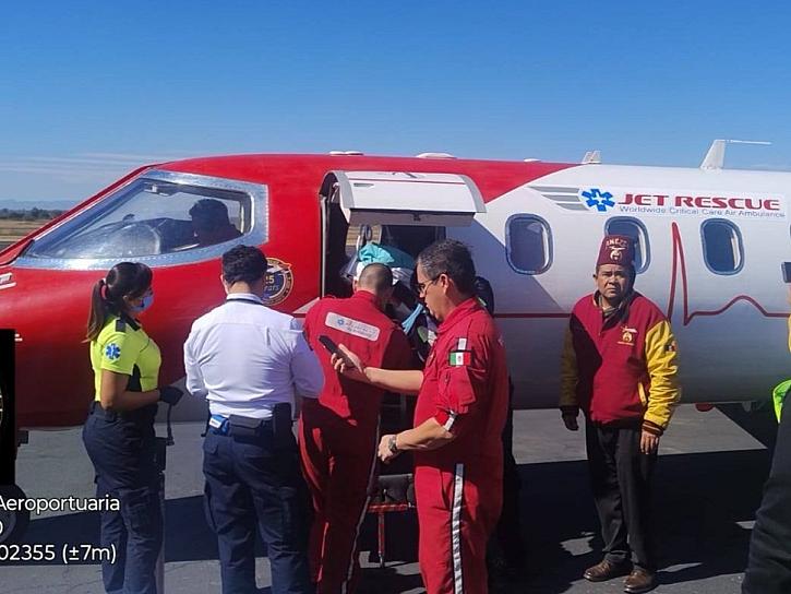 Éxito en el traslado de Nicole al Hospital Shriners en Galveston