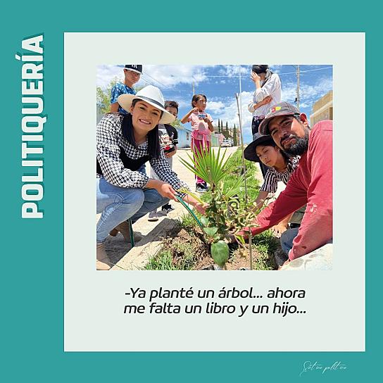 -Ya planté un árbol... Ahora me falta un libro y un hijo...