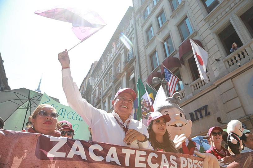 ZACATECANOS, PRESENTES EN QUINTO ANIVERSARIO DEL TRIUNFO DE LA 4T