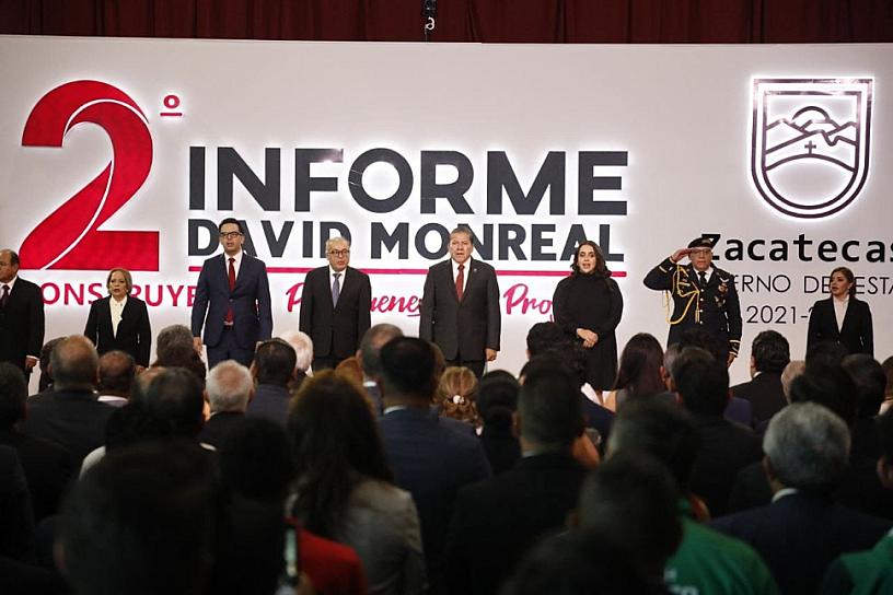 ZACATECAS AVANZA POR LA RUTA CORRECTA DE LA TRANSFORMACIÓN: DMA AL RENDIR SU SEGUNDO INFORME 