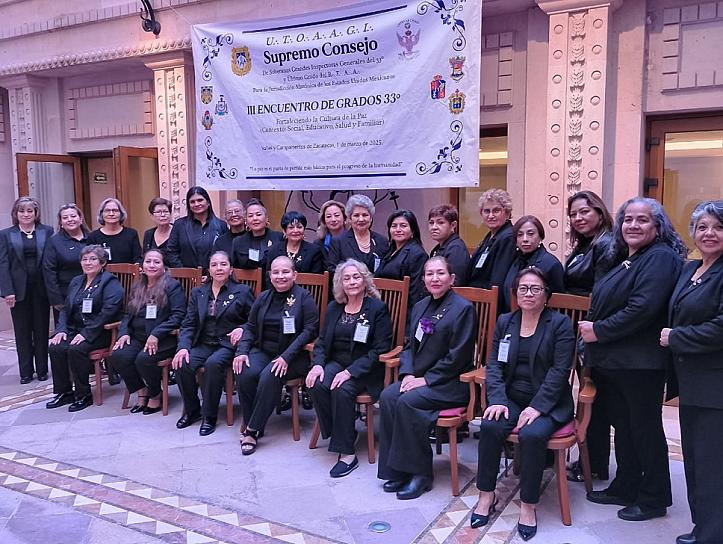 Zacatecas, sede del Tercer Encuentro de Grados 33 de masonería femenina 
