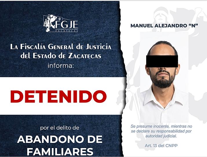 LOS DETIENEN POR DELITOS CONTRA LA LIBERTAD SEXUAL Y EL ORDEN DE LA FAMILIA