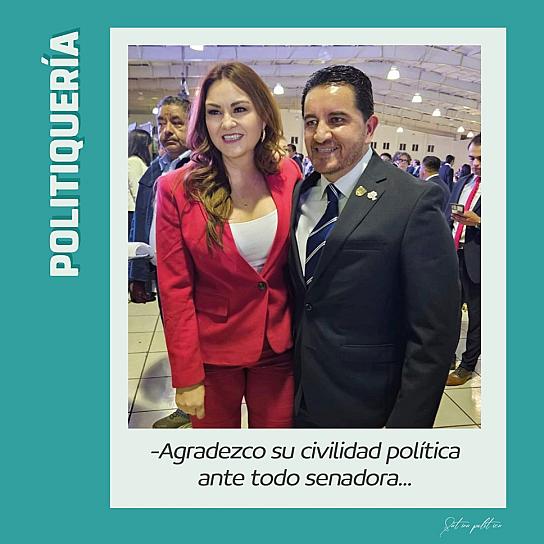 -Agradezco su civilidad política ante todo senadora...
