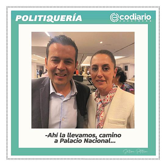 -Ahí la llevamos, camino a Palacio Nacional...   