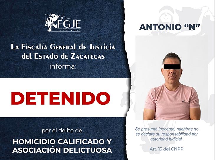 DETIENEN A ANTONIO “N” POR HOMICIDIO EN JALISCO