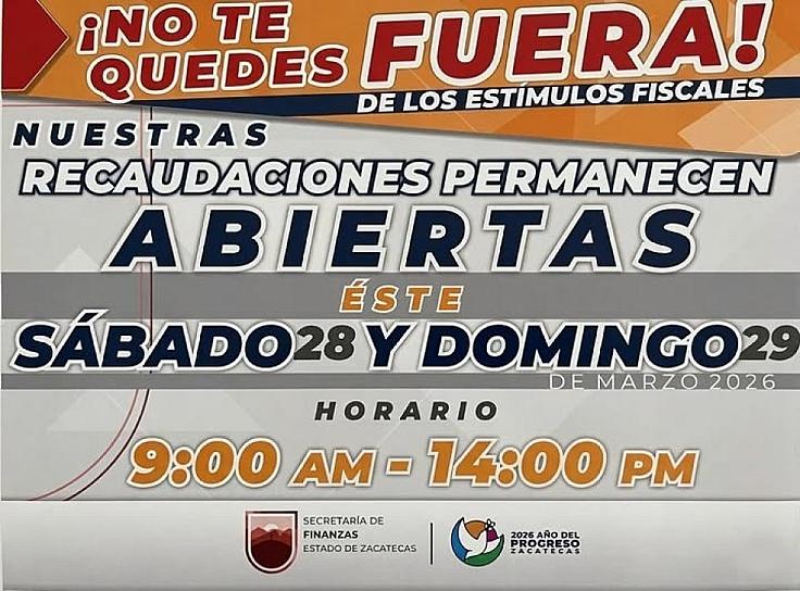 ABREN OFICINAS DE RECAUDACIÓN ÚLTIMO FIN DE SEMANA