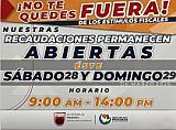 ABREN OFICINAS DE RECAUDACIÓN ÚLTIMO FIN DE SEMANA