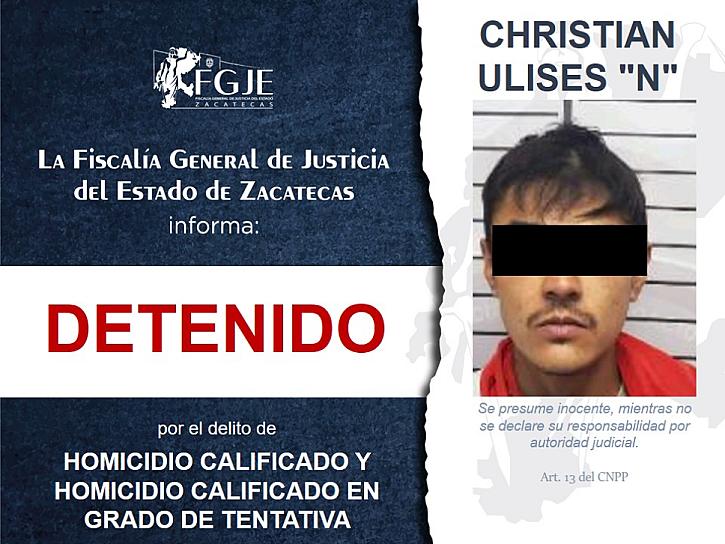 FGJEZ Y MESA DE PAZ CUMPLIMENTAN ÓRDENES DE APREHENSIÓN   