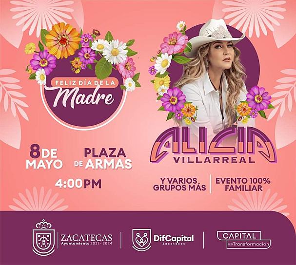 ALICIA VILLAREAL FESTEJARÁ A LAS MAMÁS EL PRÓXIMO 8 DE MAYO 