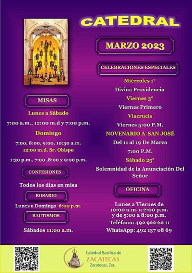 ALISTA CATEDRAL ACTIVIDADES CULTURALES Y RELIGIOSAS PARA SEMANA SANTA