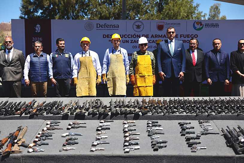 DESTRUYEN GOBIERNO DE ZACATECAS Y 11ª ZONA MILITAR 198 ARMAS