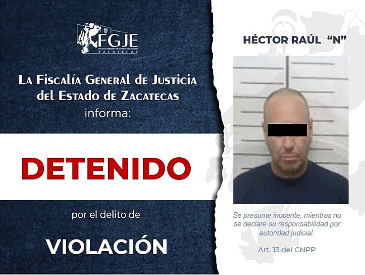 CUMPLIMENTAN ÓRDENES DE APREHENSIÓN FGJEZ Y MESA DE PAZ POR DELITOS SEXUALES