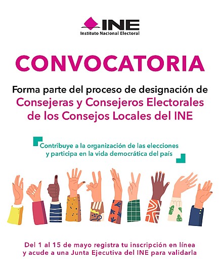 ABRE INE CONVOCATORIA PARA INTEGRAR EL CONSEJO LOCAL ELECTORAL EN ZACATECAS
