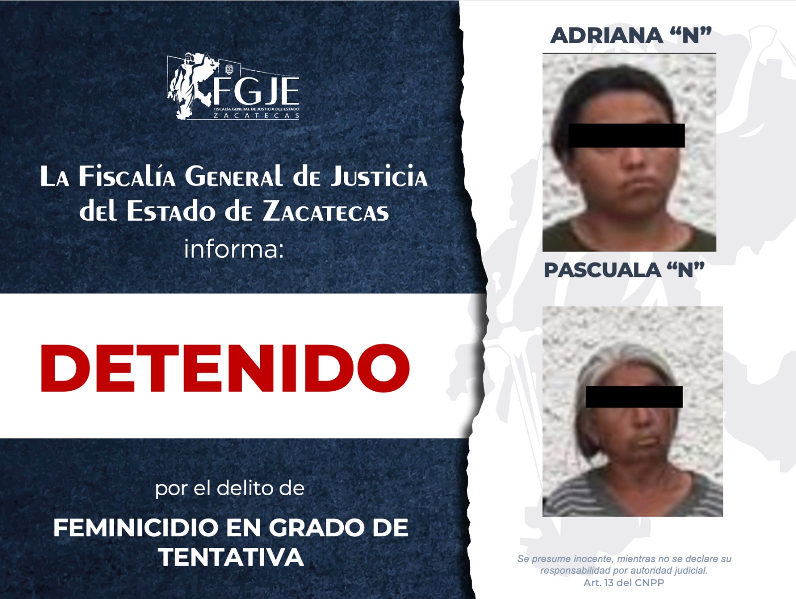 LOGRA FISCALÍA LA DETENCIÓN DE CUATRO PERSONAS POR AGRESIÓN EN FRANCISCO R. MURGUIA