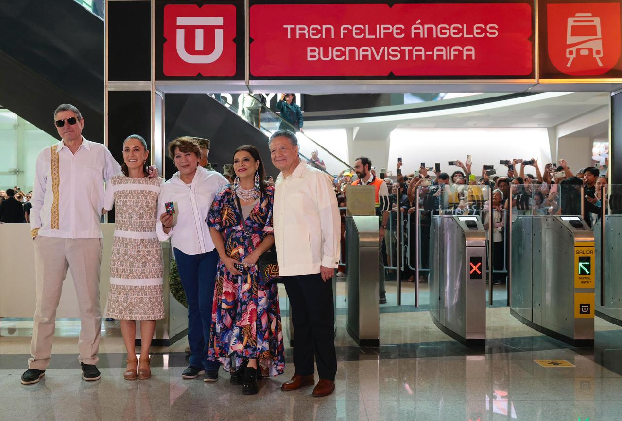 INAUGURA SHEINBAUM TREN FELIPE ÁNGELES BUENAVISTA- AIFA