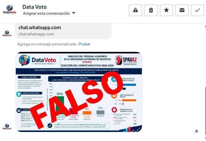 EXHORTAN A EVITAR DIFUSIÓN DE INFORMACIÓN FALSA EN ELECCIÓN SINDICAL DEL SPAUAZ