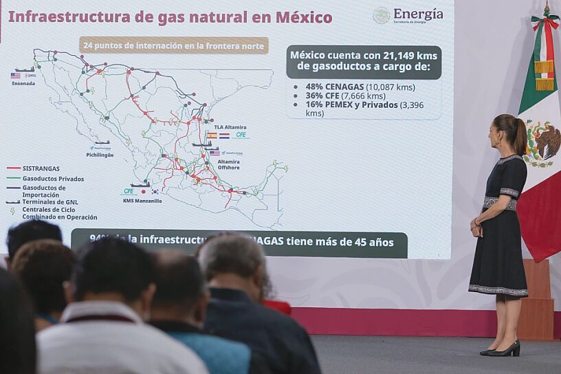 PRESENTA SHEINBAUM PLAN DE GASODUCTOS CON INVERSIÓN DE 140 MIL MDP