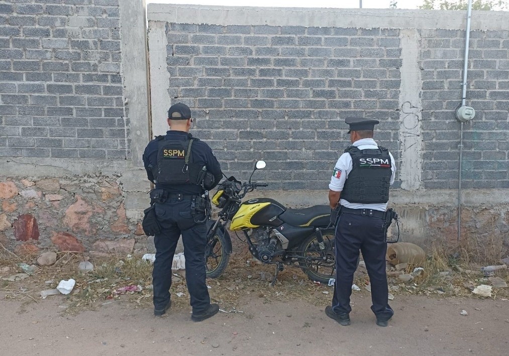 ASEGURAN MOTOCICLETA ROBADA EN FRESNILLO