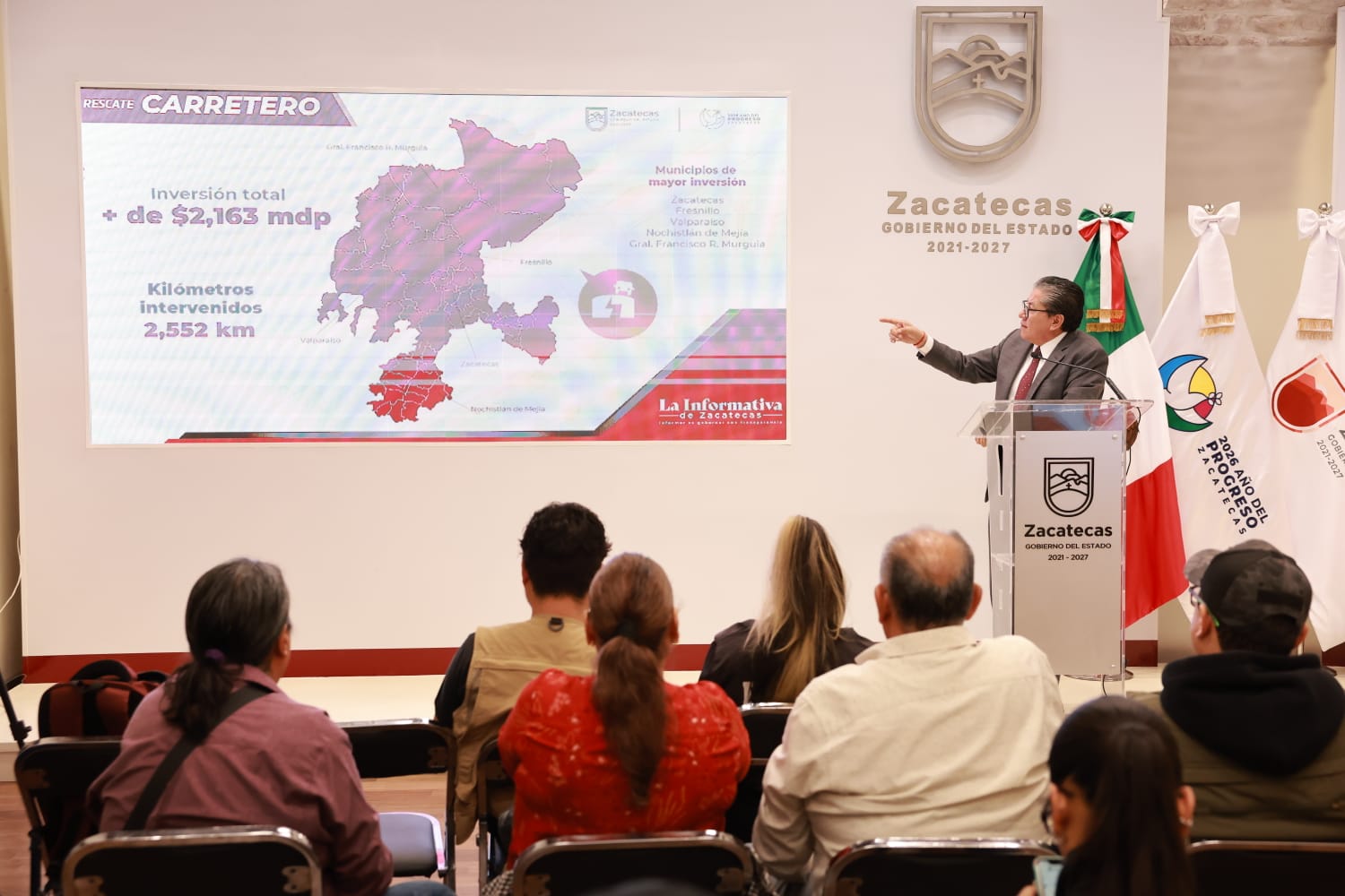 DESTACA DAVID MONREAL INVERSIÓN EN INFRAESTRUCTURA POR 6 MIL 272 MDP