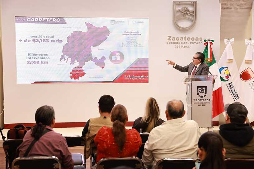 DESTACA DAVID MONREAL INVERSIÓN EN INFRAESTRUCTURA POR 6 MIL 272 MDP