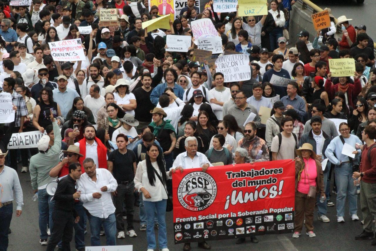 VIVE ZACATECAS UNA MAÑANA DE PROTESTAS MASIVAS