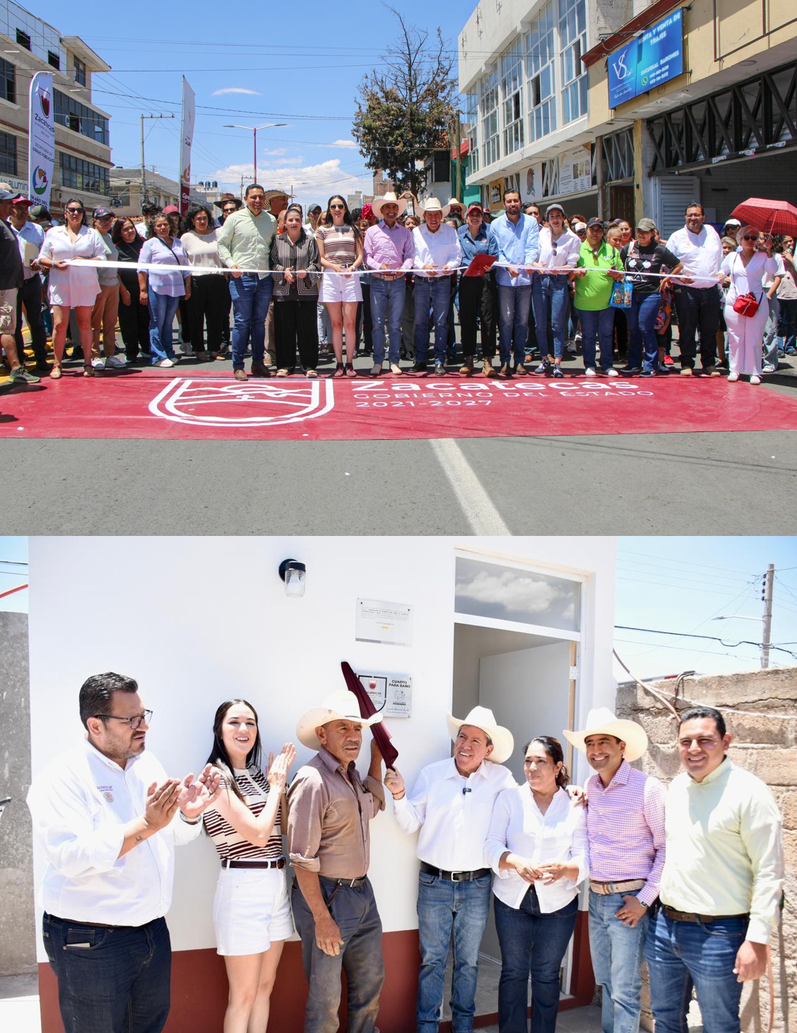 ENTREGA GOBIERNO DE MONREAL MEJORAS EN CALLES Y VIVIENDAS EN GUADALUPE