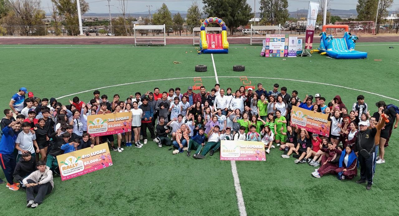 FORTALECEN CONVIVENCIA Y ACTIVACIÓN FÍSICA EN RALLY ESTUDIANTIL DE GUADALUPE