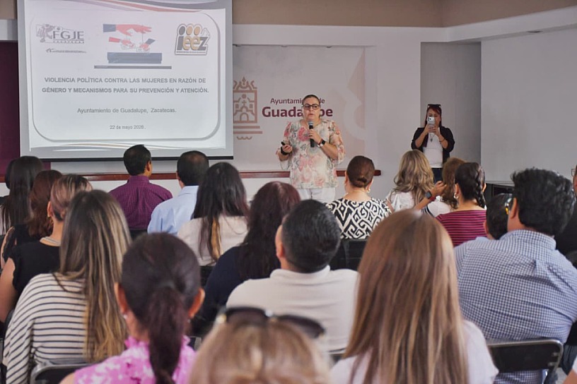 CAPACITAN A FUNCIONARIOS DE GUADALUPE SOBRE VIOLENCIA POLÍTICA CONTRA LAS MUJERES
