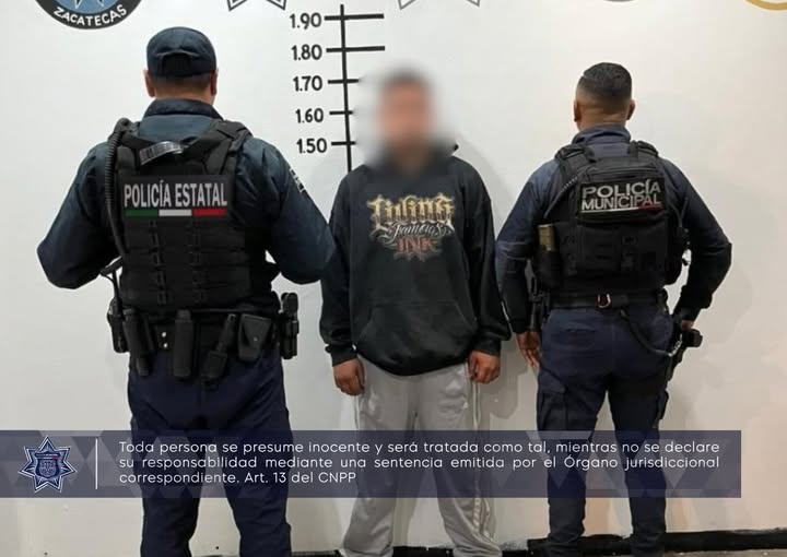 ASEGURAN A HOMBRE POR PRESUNTO ROBO DE COMBUSTIBLE EN ZACATECAS
