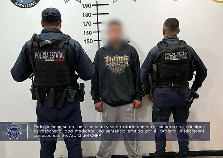 ASEGURAN A HOMBRE POR PRESUNTO ROBO DE COMBUSTIBLE EN ZACATECAS