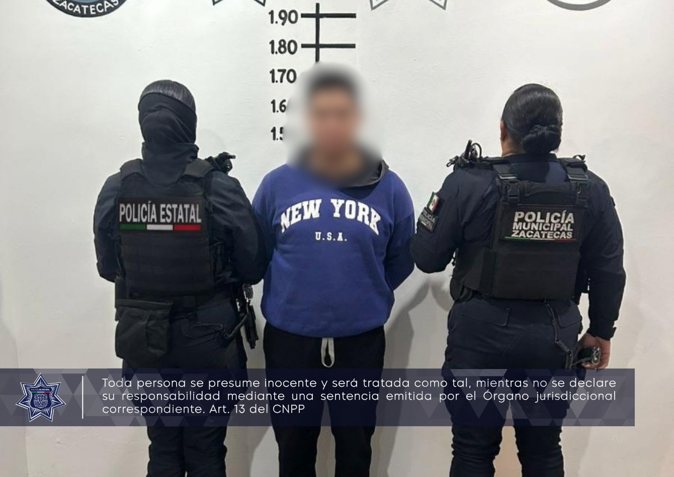 DETIENEN PEP Y PMZ A HOMBRE ACUSADO DE VIOLENCIA FAMILIAR EN HUERTA VIEJA