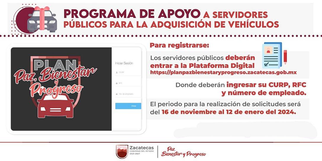 AMPLÍA GOBIERNO ESTATAL PROGRAMA PARA QUE SERVIDORES PÚBLICOS ADQUIERAN UN VEHÍCULO