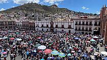 MARCHAN DOCENTES EN ZACATECAS CONTRA LEY DEL ISSSTE