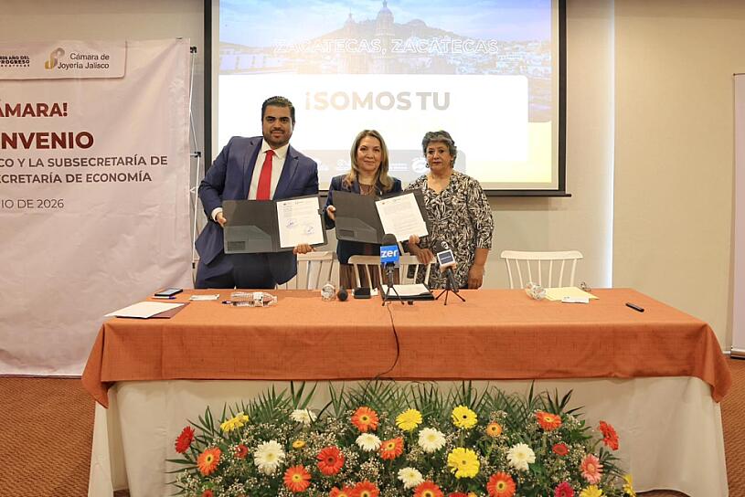 FIRMAN CONVENIO SEZAC Y CÁMARA DE JOYERÍA DE JALISCO PARA AMPLIAR MERCADOS
