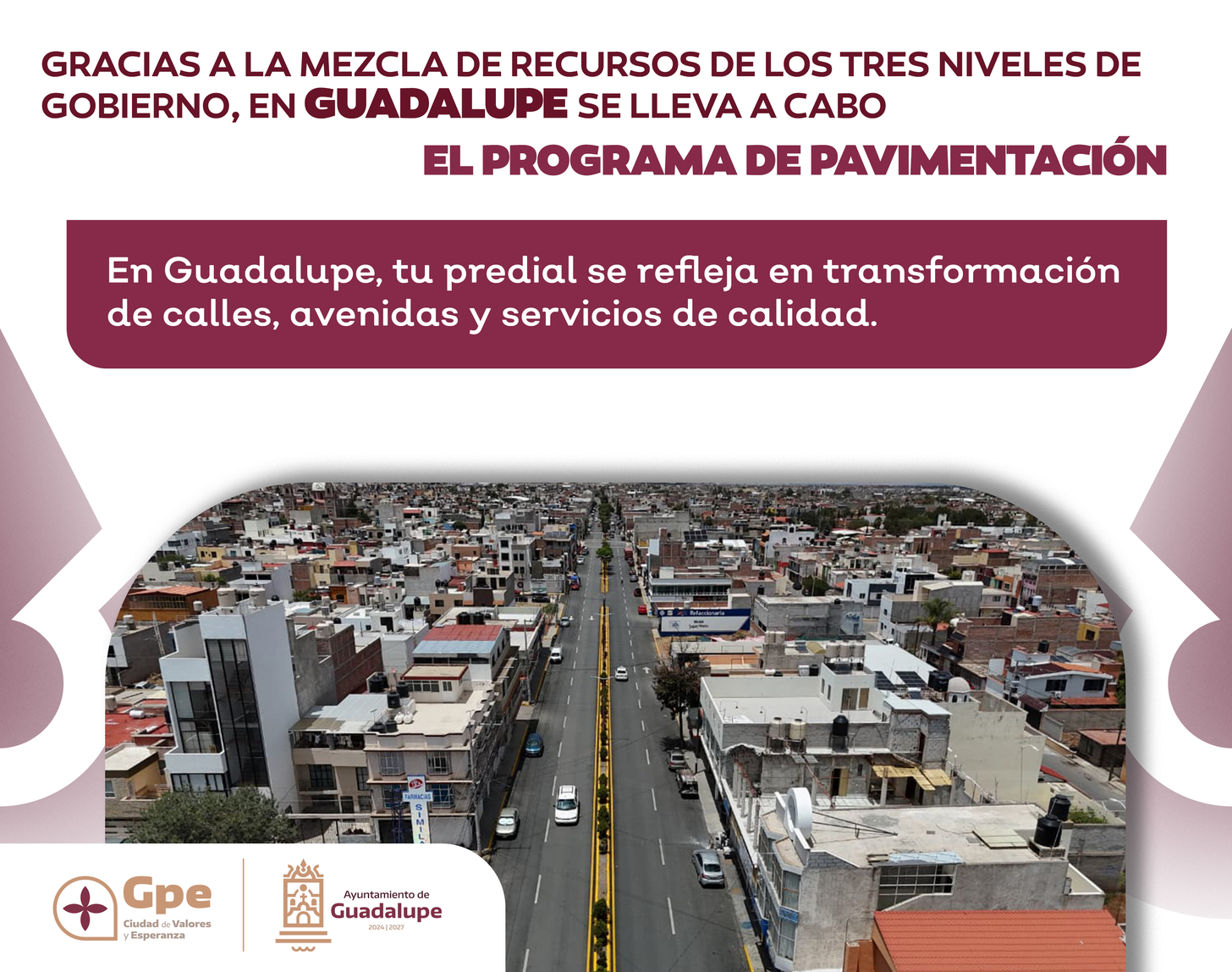 Programa pavimentación Guadalupe