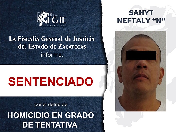 CASI 20 AÑOS DE PRISIÓN POR HOMICIDIO EN TENTATIVA EN GUADALUPE