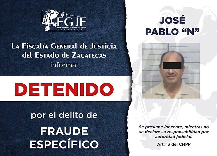 OBTIENE SU LIBERTAD Y ES DETENIDO NUEVAMENTE POR OTRA INVESTIGACIÓN DE FRAUDE