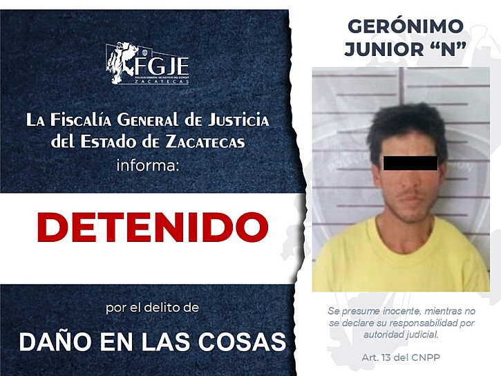SON DETENIDAS SEIS PERSONAS CON ÓRDENES DE APREHENSIÓN EN ZACATECAS Y AGUASCALIENTES