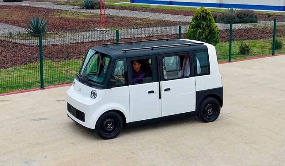 PRESENTA CLAUDIA SHEINBAUM EL VEHÍCULO ELÉCTRICO OLINIA 1
