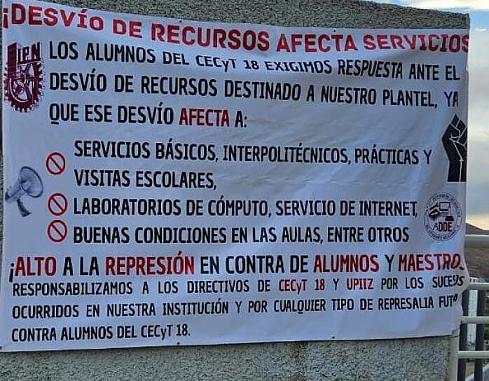 EXIGEN TRANSPARENCIA Y DENUNCIAN ABANDONO EN EL CECYT 18 DEL IPN